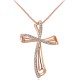 Rose Gold Czech Stone Cross Rose Gold Czech Stone Cross