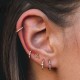 Gold Colored Round Bead Cross Stud Earrings Gold Colored Round Bead Cross Stud Earrings