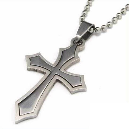 Men's Cross Cutout Stainless Steel Cross Necklace Men's Cross Cutout Stainless Steel Cross Necklace