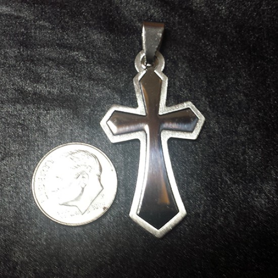 Men's Cross Cutout Stainless Steel Cross Necklace Men's Cross Cutout Stainless Steel Cross Necklace