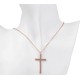 Women's 18K Rose gold/platinum plated cross Women's 18K Rose gold/platinum plated cross