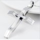 Men's Polished Cross Pendant Necklace Trendy Men's Polished Cross Pendant Necklace Trendy